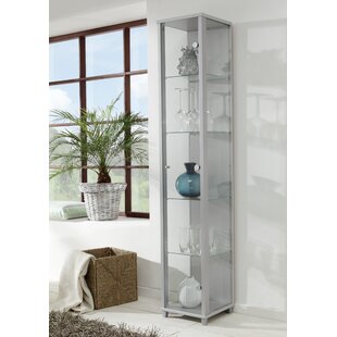 Silver glass deals display cabinet